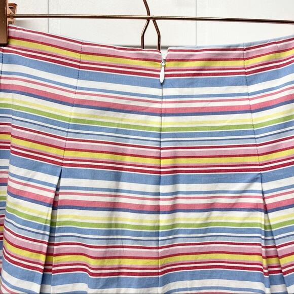 Talbots Rainbow Striped Pleated Skirt Size 12 - Picture 9 of 11